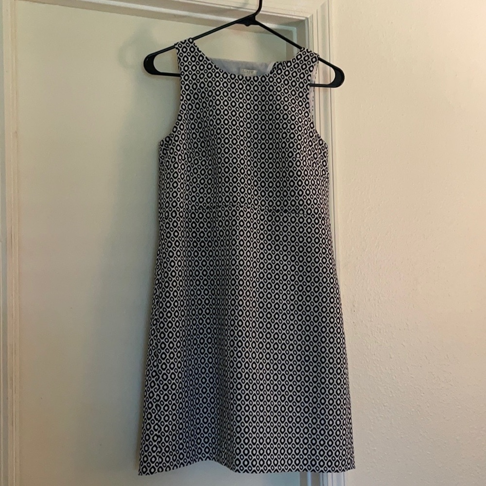 J.crew Sleeveless Pattern Mini Shift Dress